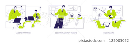 Employee training abstract concept vector illustrations. 123085052