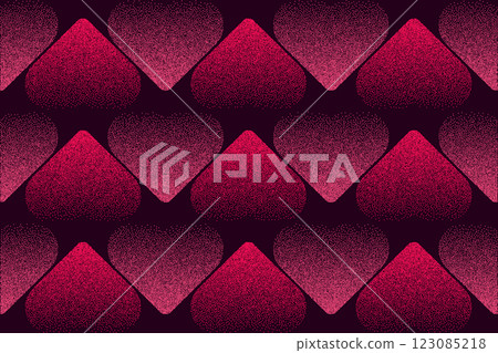 Happy Valentine's Day background. Trendy cover design with dotted glowing hearts. 123085218