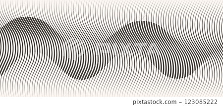 Abstract art geometric background with lines. Optical illusion with waves and transition. Abstract art geometric background with lines. Optical illusion with waves and transition. 123085222