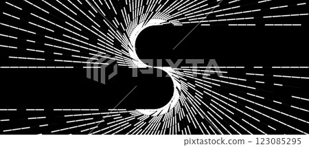 Spiral with many lines as dynamic abstract vector background. Letter S concept. A white figure on the black background. Spiral with many lines as dynamic abstract vector background. Letter S concept. A white figure on the black background. 123085295