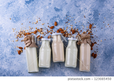 Plant based vegan non dairy alternative milk 123085450