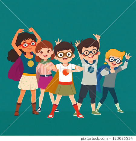 Children superheroes 123085534