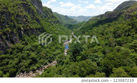 Chapada dos Veadeiros national park in Brazil 123087210