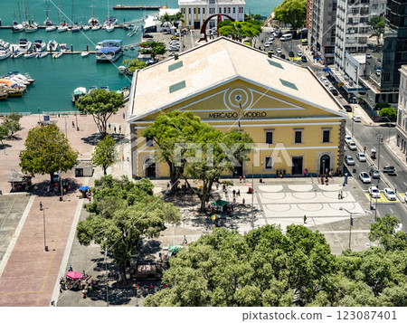 Mercado Modelo is a historic and cultural market located in Salvador, Bahia, Brazil 123087401