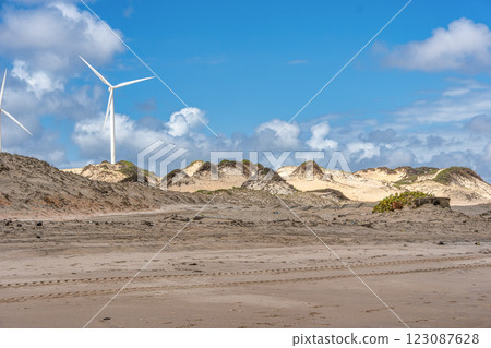Canoa Quebrada Beach at Aracati in Ceara Brazil. Bay Coastline. Coast Travel. Vacations Landscape 123087628
