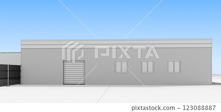 3d render exterior mall, exterior visualization, 3D illustration 123088887