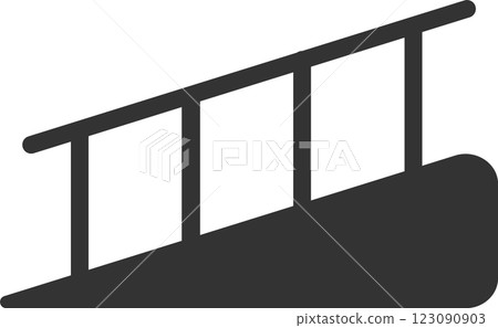 Simple barrier-free ramp vector icon illustration Simple barrier-free ramp vector icon illustration 123090903