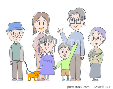 家人出去 123091074