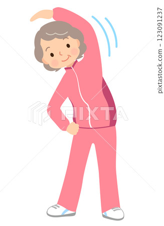 Senior women doing exercises, elderly, health 123091237