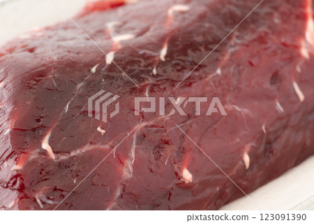Close-up of whale meat (red meat) Close-up of whale meat (red meat) 123091390