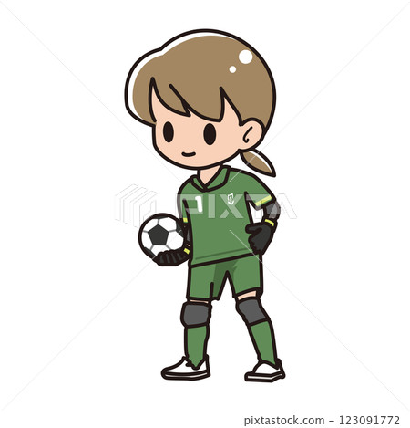 Goalkeeper kid with ball Goalkeeper kid with ball 123091772
