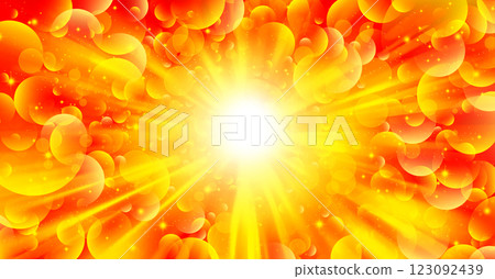 Red glitter material with fantastic light particles scattered throughout 123092439