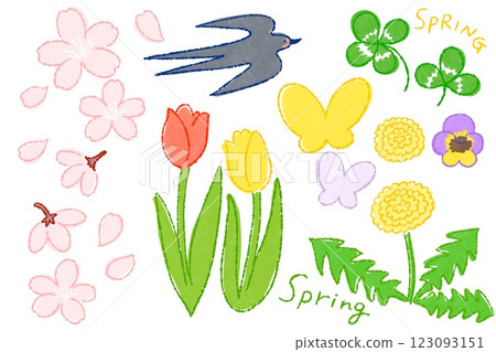 Spring nature illustration 123093151