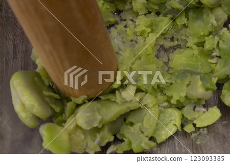 The process of making doubanjiang from broad beans The process of making doubanjiang from broad beans 123093385