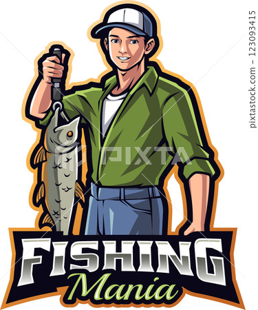 Fishing mania mascot 123093415