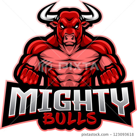 Mighty bulls esport mascot 123093618