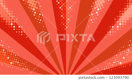 紅色流行藝術向下旭日背景向量插圖 123093790