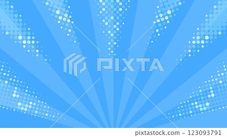 Blue pop art downward sunburst background vector illustration 123093791