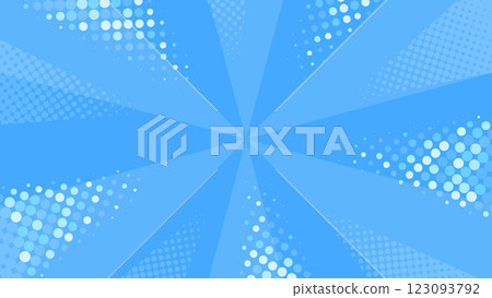 藍色閃閃發光的旭日，集中的線條背景，向量插圖 123093792