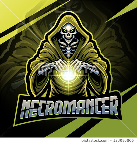 Necromancer esport mascot logo design 123093806