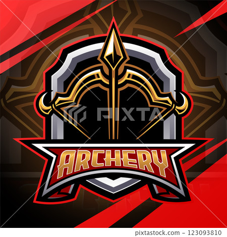 Archery esport mascot logo design Archery esport mascot logo design 123093810