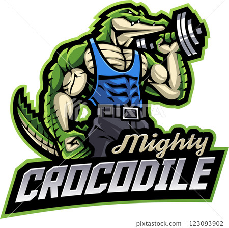 Mighty crocodile esport mascot Mighty crocodile esport mascot 123093902