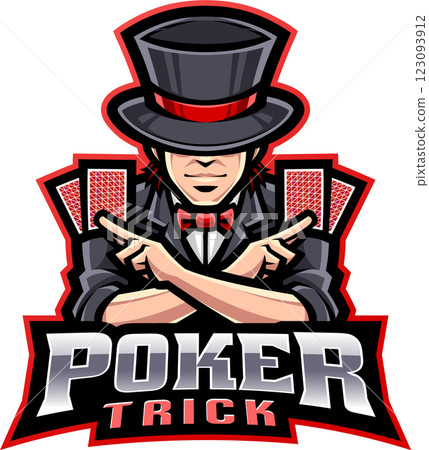 Poker trick esport mascot Poker trick esport mascot 123093912