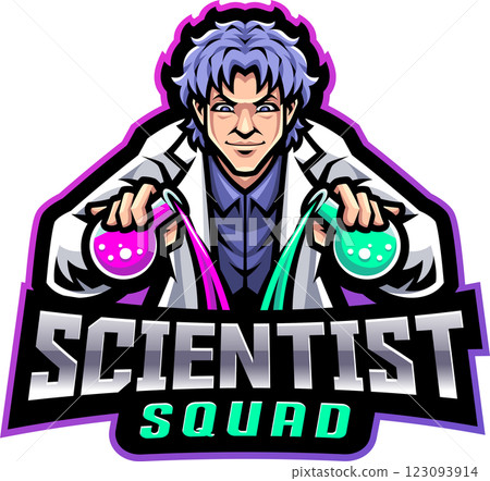 Scientist squad mascot Scientist squad mascot 123093914