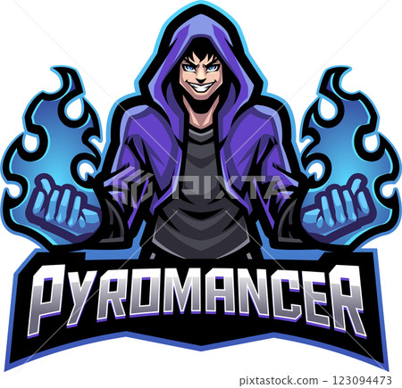 Pyromancer esport mascot Pyromancer esport mascot 123094473