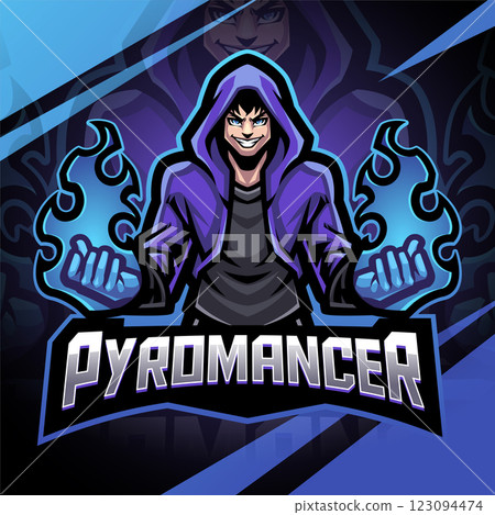 Pyromancer esport mascot logo dsign 123094474