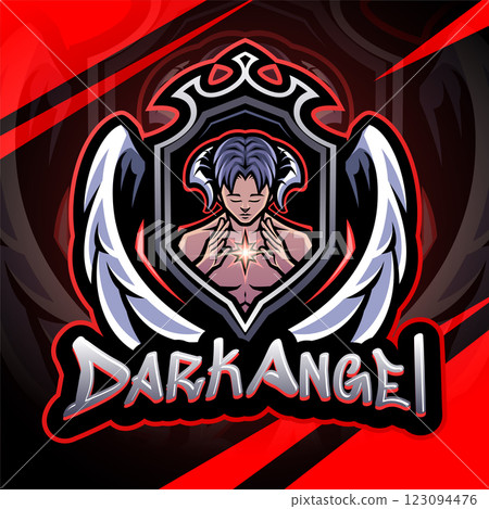 Dark angel esport mascot logo design 123094476