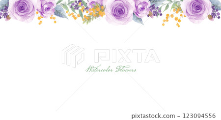 Purple rose bouquet frame 123094556