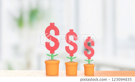 The Dollar symbol in plant for Business concept 3d Rendering. The Dollar symbol in plant for Business concept 3d Rendering. 123094835