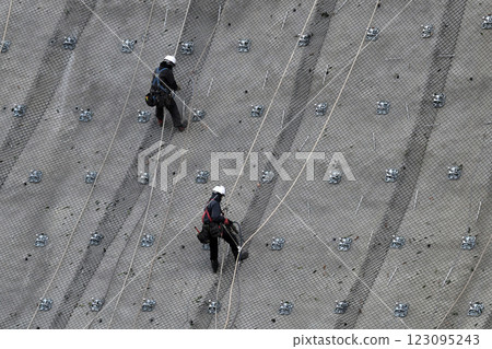 Disaster prevention work: Slope protection work Disaster prevention work: Slope protection work 123095243