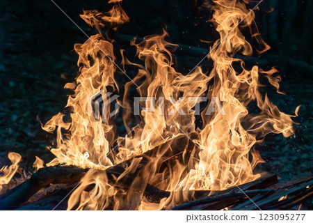 灼燒的火焰關閉 灼燒的火焰關閉 123095277