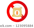 Gluten-free wheat flour allergy prevention illustration 123095884