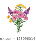 可愛的花束。 PNG。 可愛的花束。 PNG。 123096014