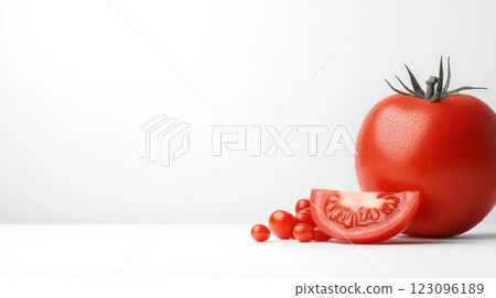 Fresh red tomatoes on a clean surface ready for cooking 123096189