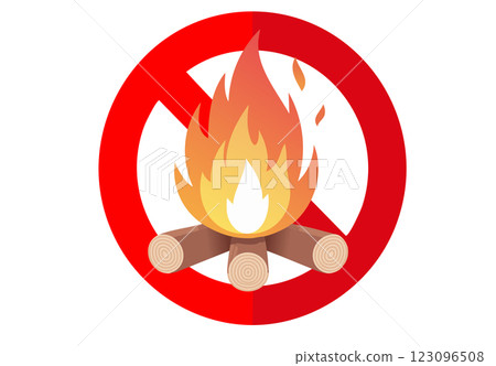 禁止明火 NG 無標記圖示插圖 123096508