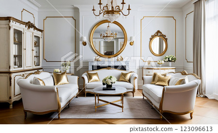 Living room design, classic style Living room model 123096613