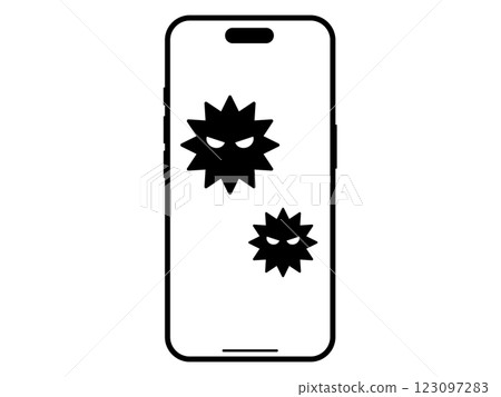 智慧型手機病毒(智慧型手機病毒感染) 智慧型手機病毒(智慧型手機病毒感染) 123097283