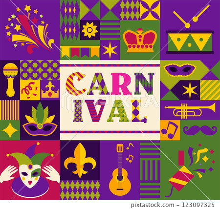 Mardi Gras Bold Festive Typography Art Mardi Gras Bold Festive Typography Art 123097325