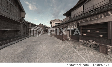 江戶時代的街道 江戶時代的街道 123097374