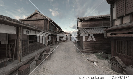 江戶時代的街道 江戶時代的街道 123097375
