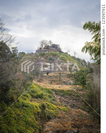 岐阜縣中津川市的冬季苗木城 123097911