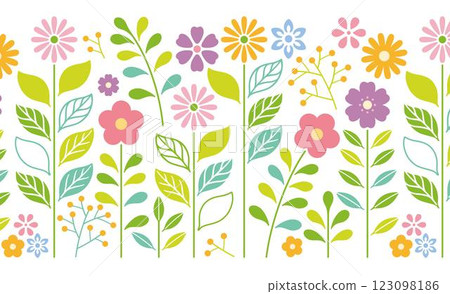 Flowers Floral Graphic Pattern Illustration 123098186