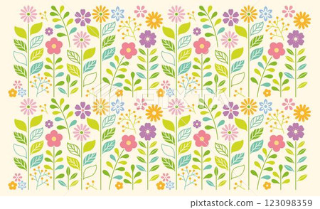 Flower floral graphic pattern illustration seamless Flower floral graphic pattern illustration seamless 123098359