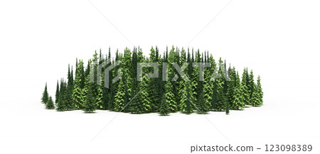 group of trees with a shadow under it, isolated on a transparent background, 3D illustration, cg render group of trees with a shadow under it, isolated on a transparent background, 3D illustration, cg render 123098389
