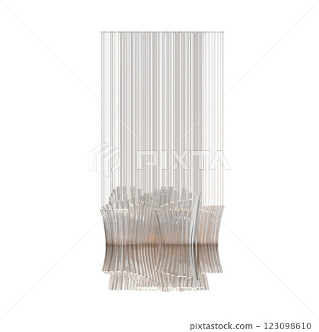 crystal chandelier for the interior isolated on transparent background, home lighting, 3D illustration, cg render 123098610