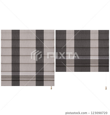 curtain isolated on a transparent background, interior decorations, 3D illustration, cg render 123098720